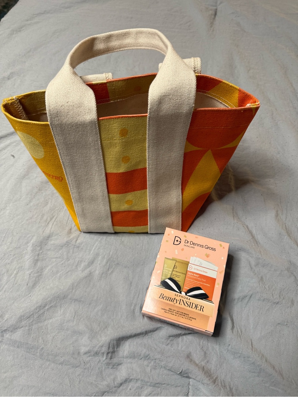 Sol de Janeiro Limited Edition Canvas Mini Tote Bag 12 x 6 x 8 new with extras